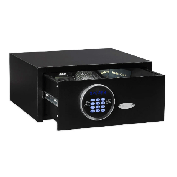 Front Opening 15'' Laptop Size Hotel Guest Room Drawer Safes, Steel