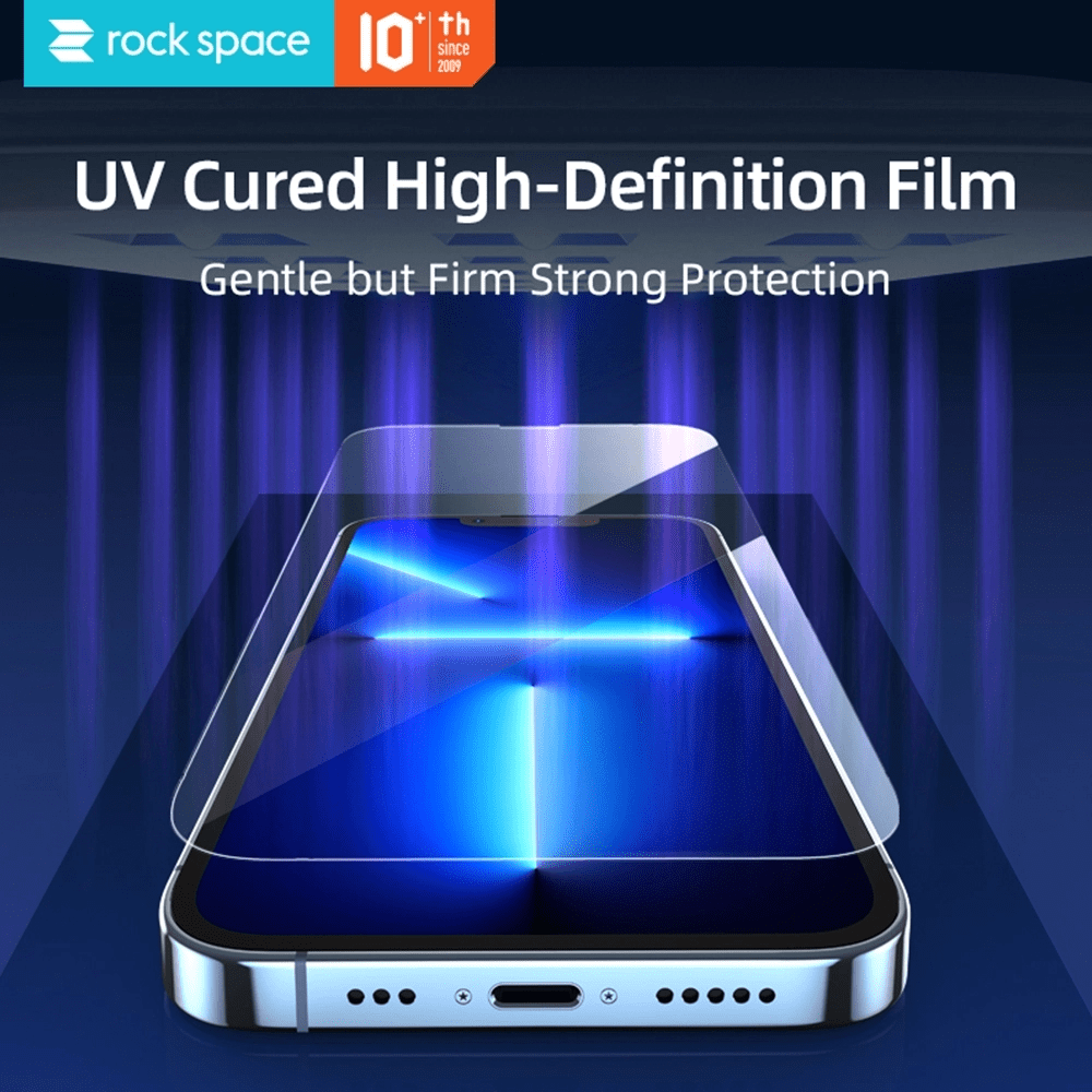 rock space Blue UV Curing/Curved Screen Protector (Cured Film)