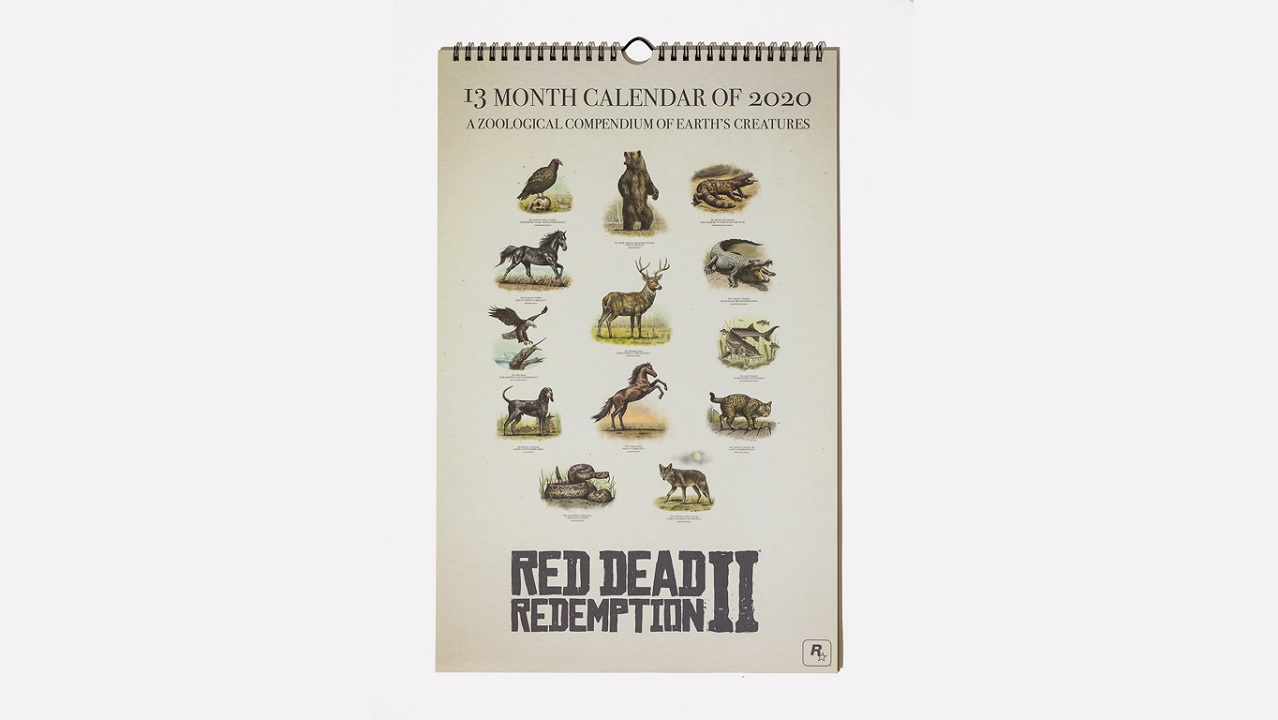 Le calendrier Red Dead Redemption II en vente sur le Rockstar Warehouse