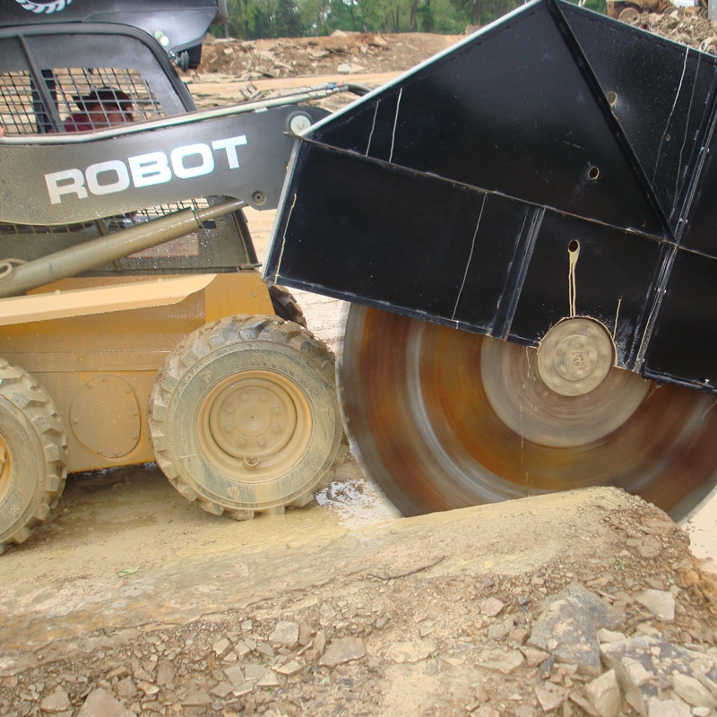 Skid Steer Saw, Skid Steer Attachments Rock Tools Attachments, LLC