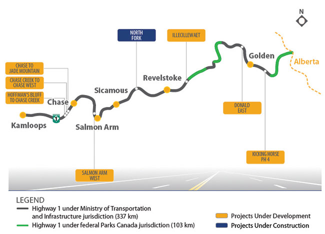 Expanding the TransCanada Highway Rock to RoadRock to Road