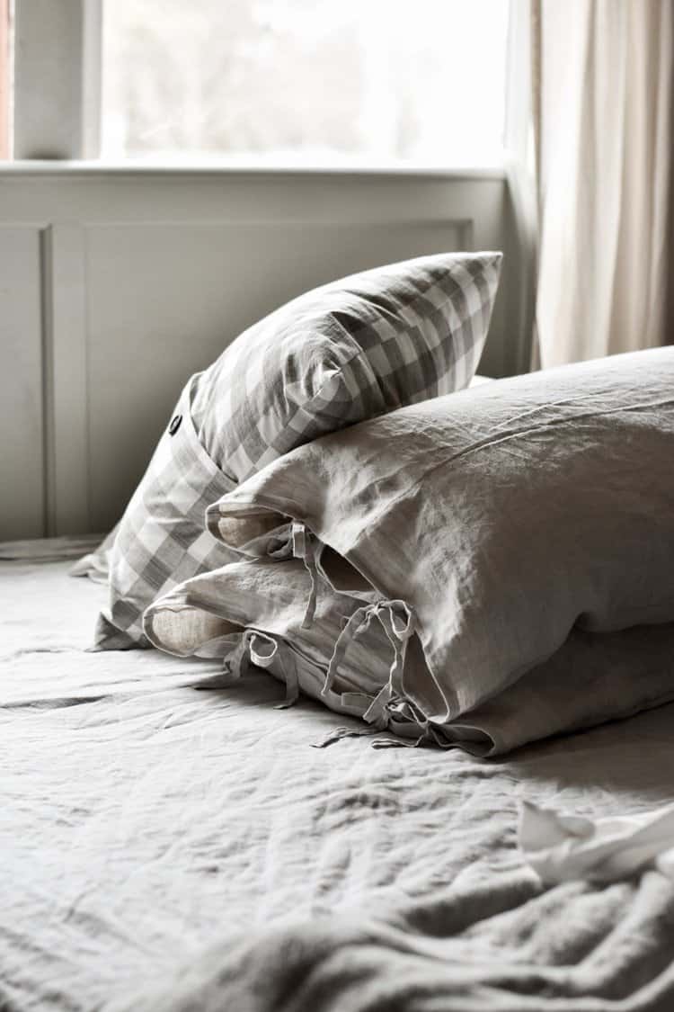 Linen Pillow Covers with Tie Closures Rocky Hedge Farm