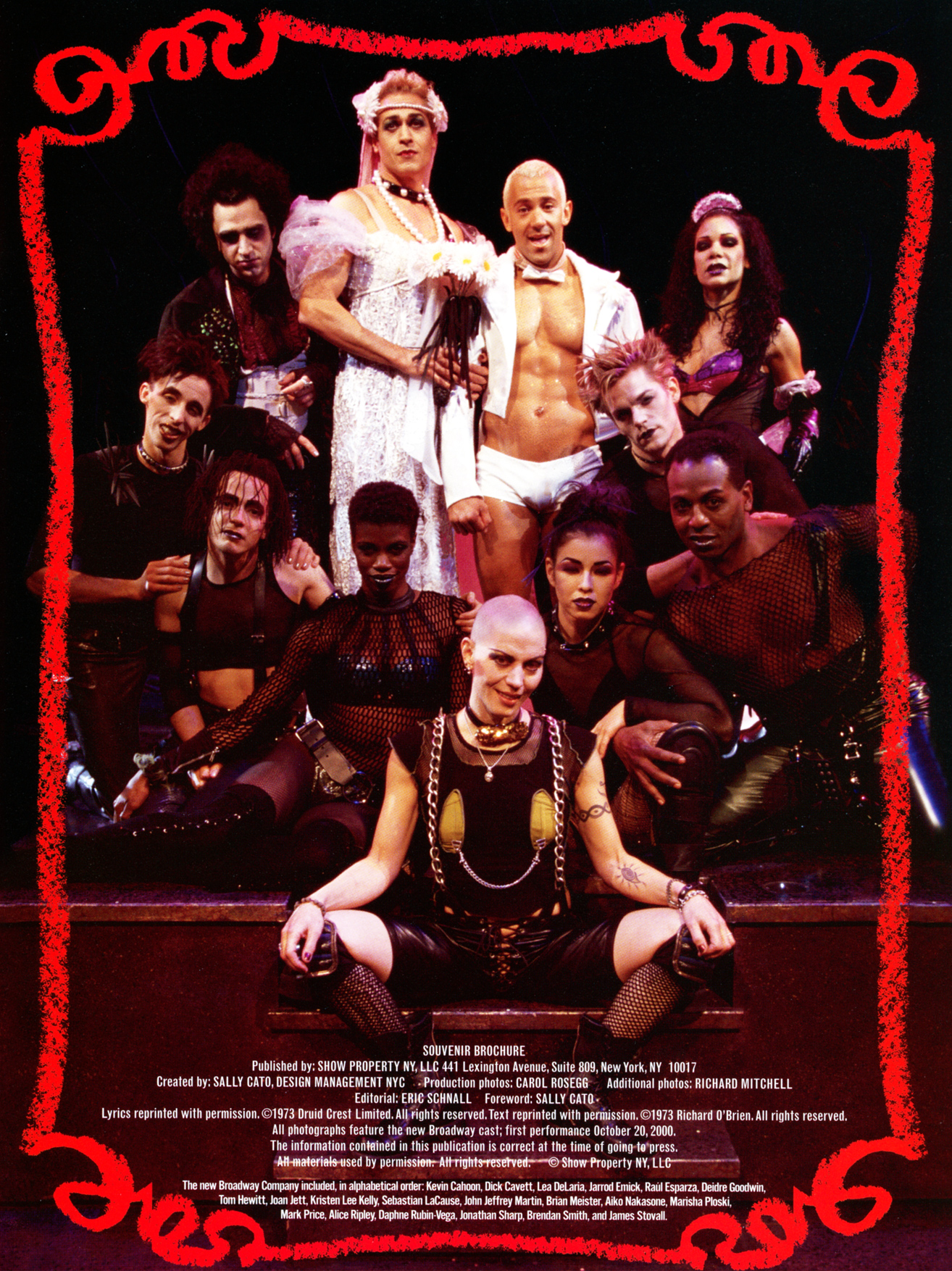 RockyMusic Rocky Horror Show, 2001 Broadway Cast Program (Contents