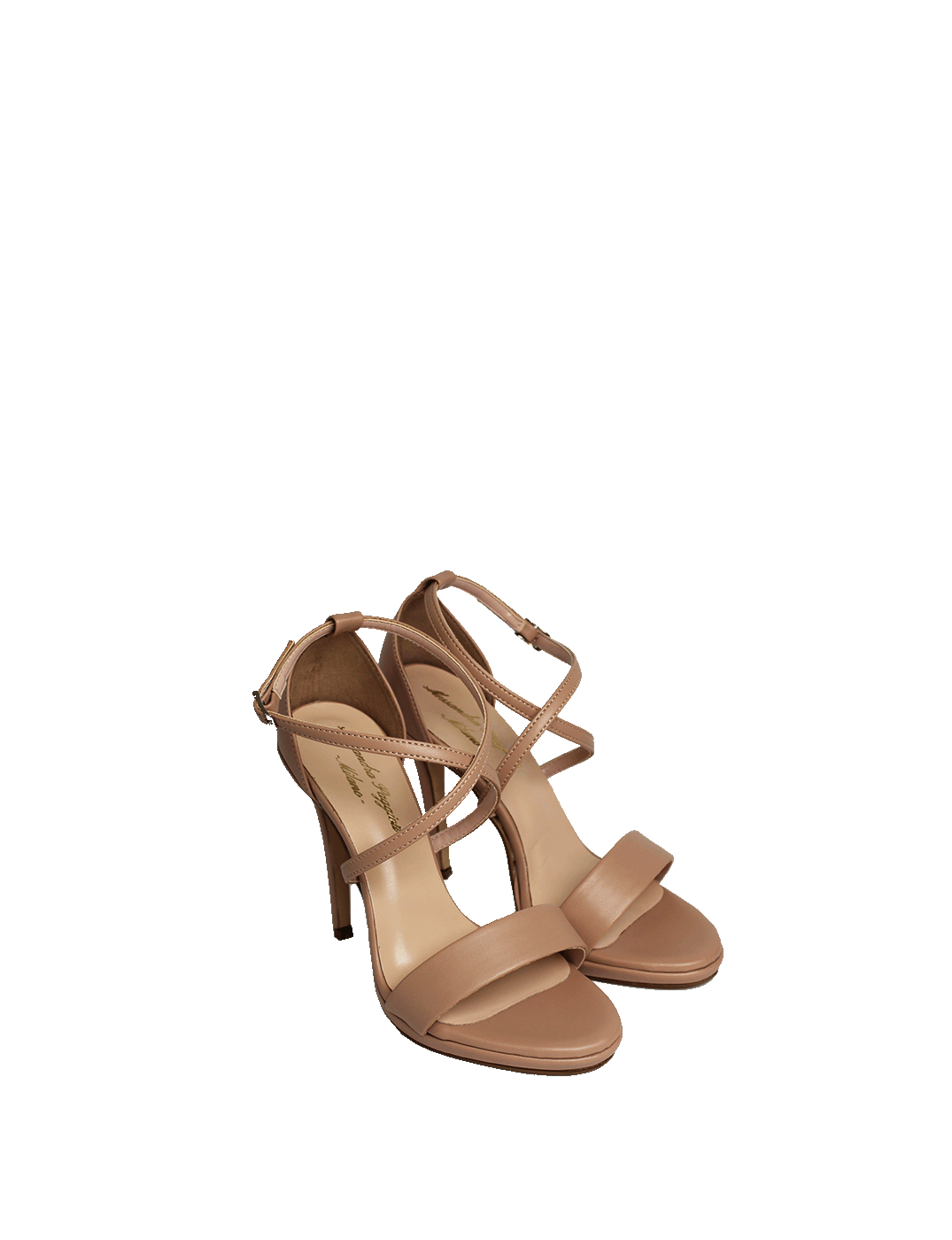 Leather Cross Strap Heels Sandals Rodem Shoes