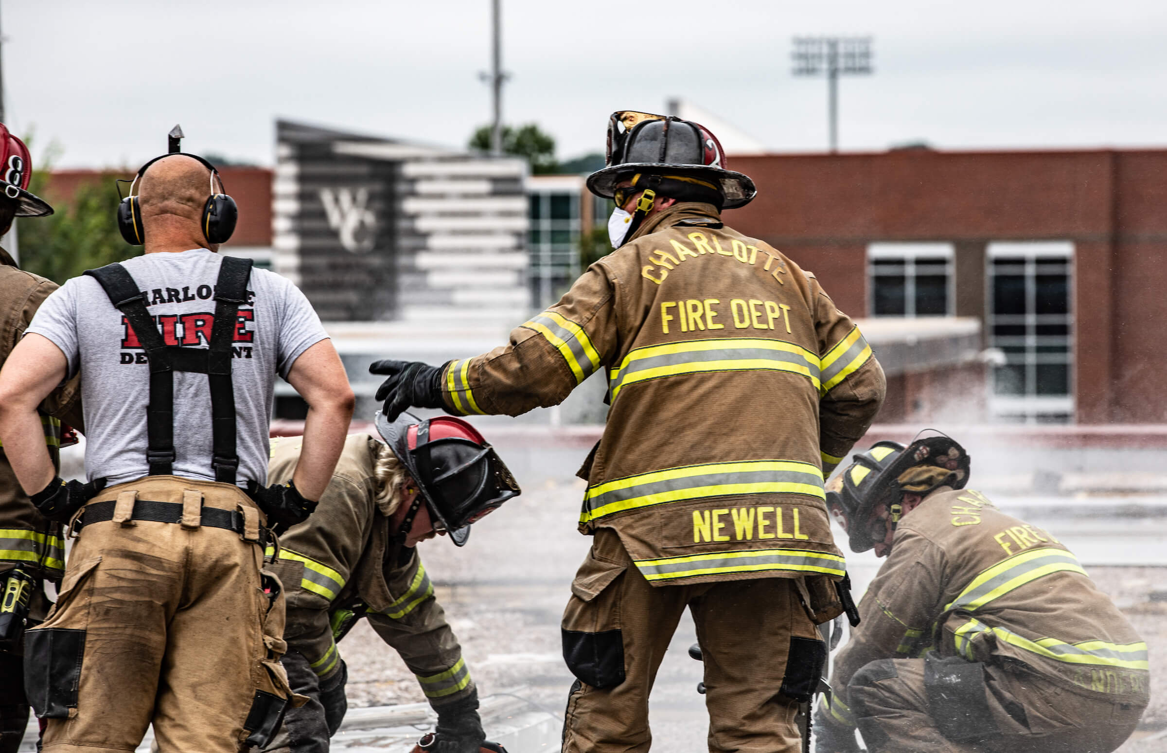 Charlotte Fire Department Trains at West Charlotte High School