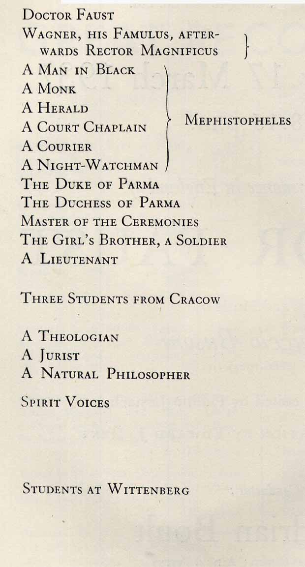 DOCTOR FAUST TRANSLATED IN ENGLISH BY EDWARD DENT INTRODUCTION BY E