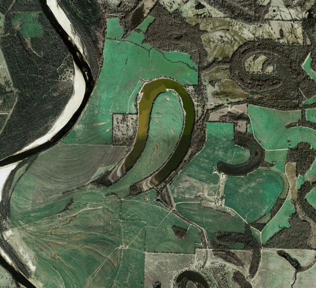 Cut off lake (Landscape) Strange Google Earth maps ∴