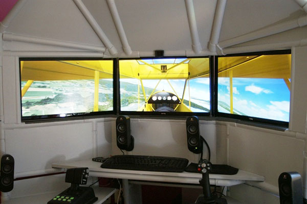 Triple Screen Flight Simulator with HOTAS Customer Gallery