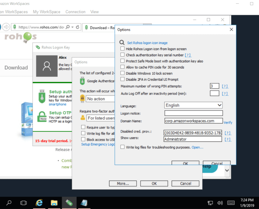 How to protect Azure, Amazon WorkSpaces Windows with twofactor