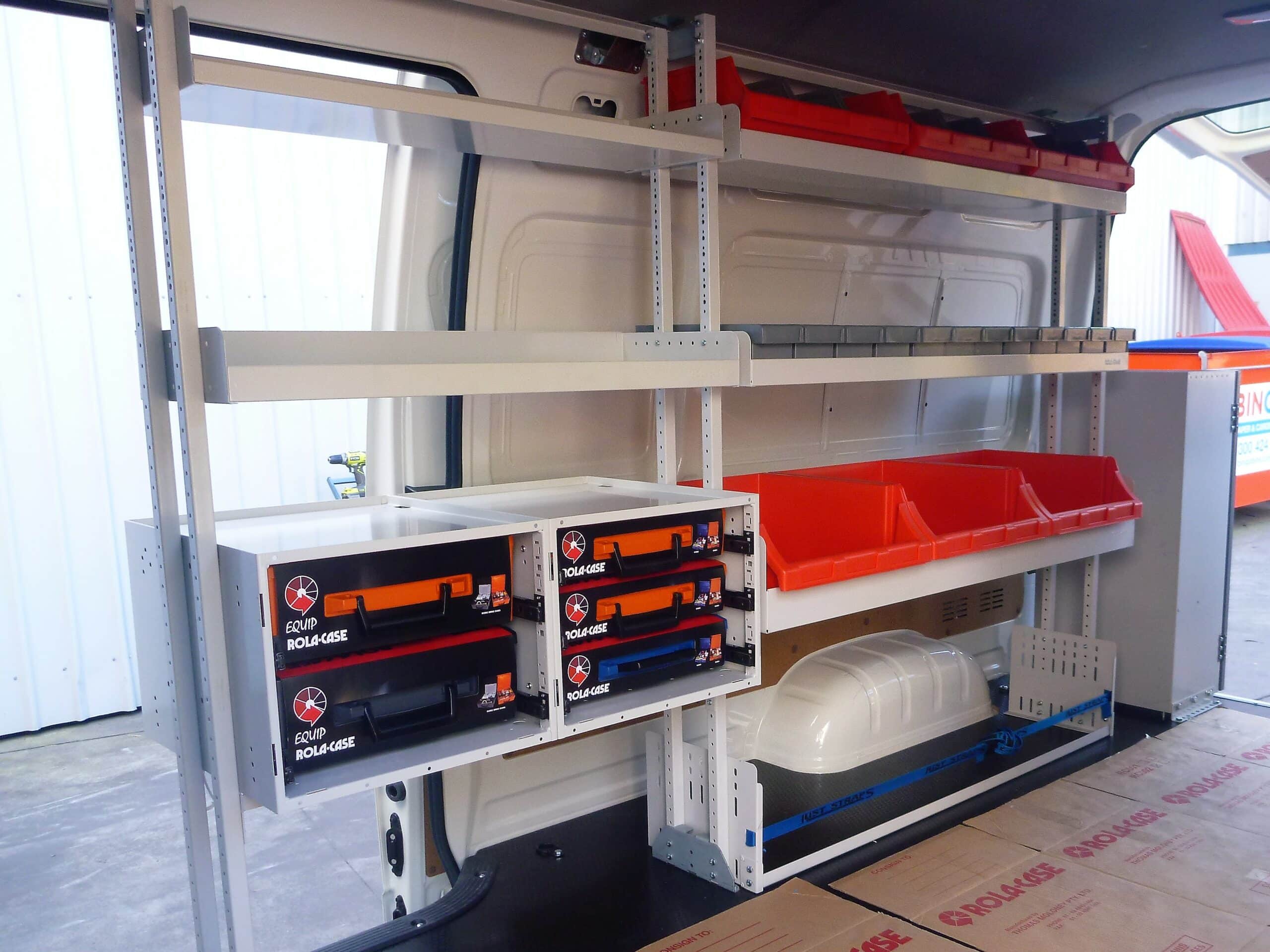 Toyota Hiace van shelving & racking
