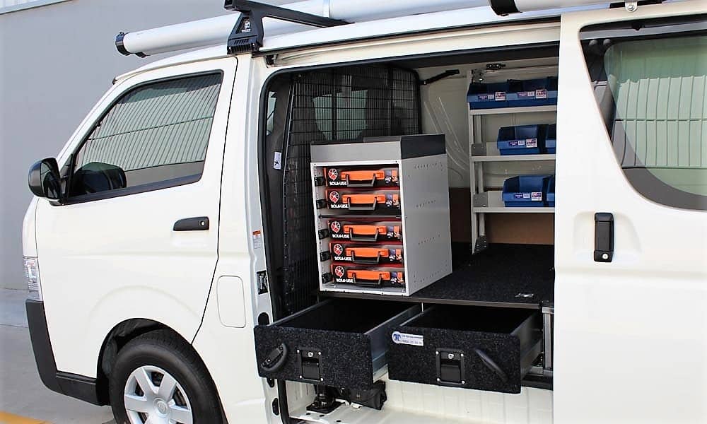 Toyota Hiace van shelving & racking