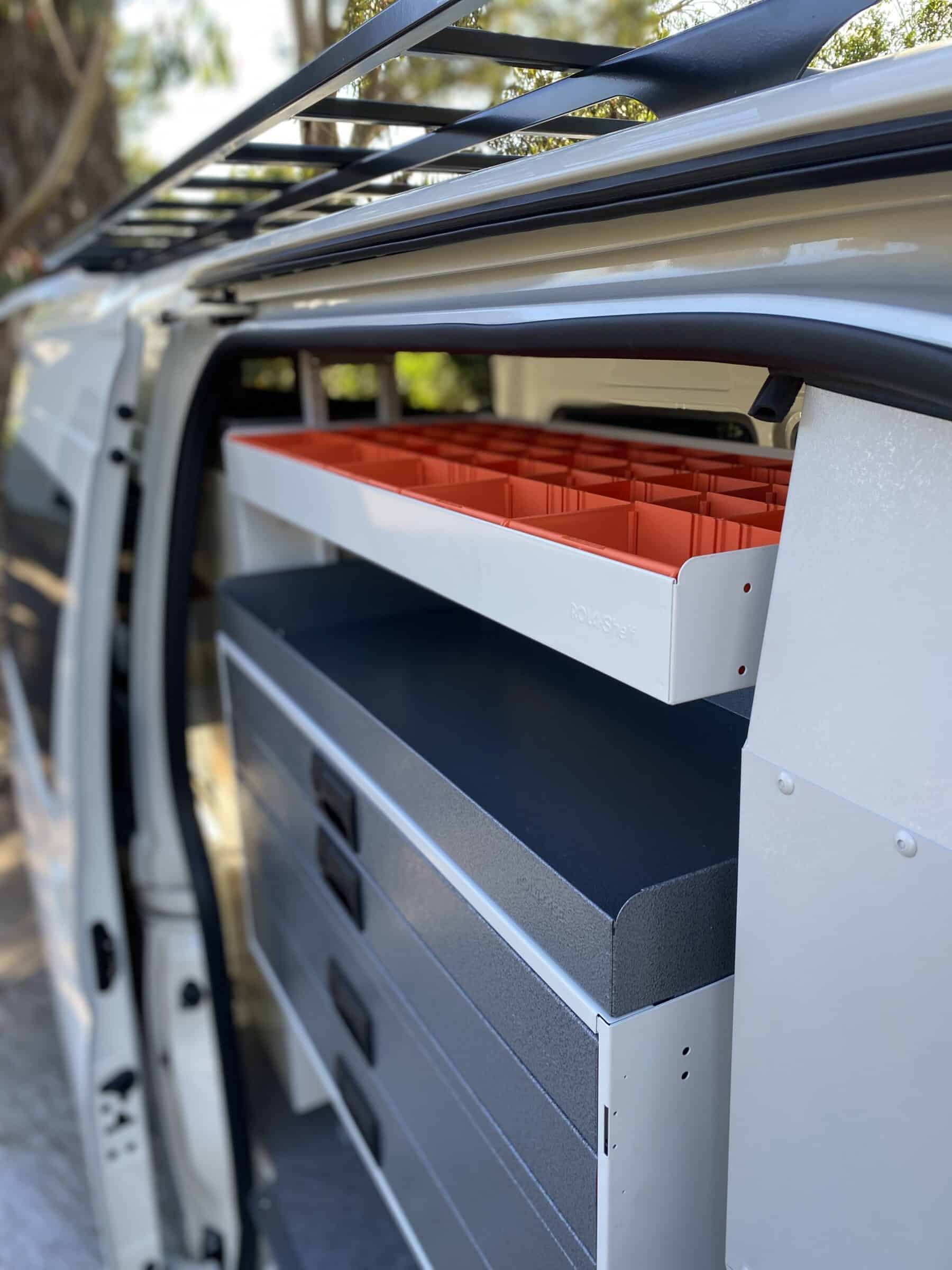 Toyota Hiace van shelving & racking