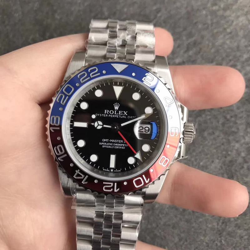 Rolex Clone Store Rolex GMTMaster II Red/Blue "Pepsi" Ceramic Black