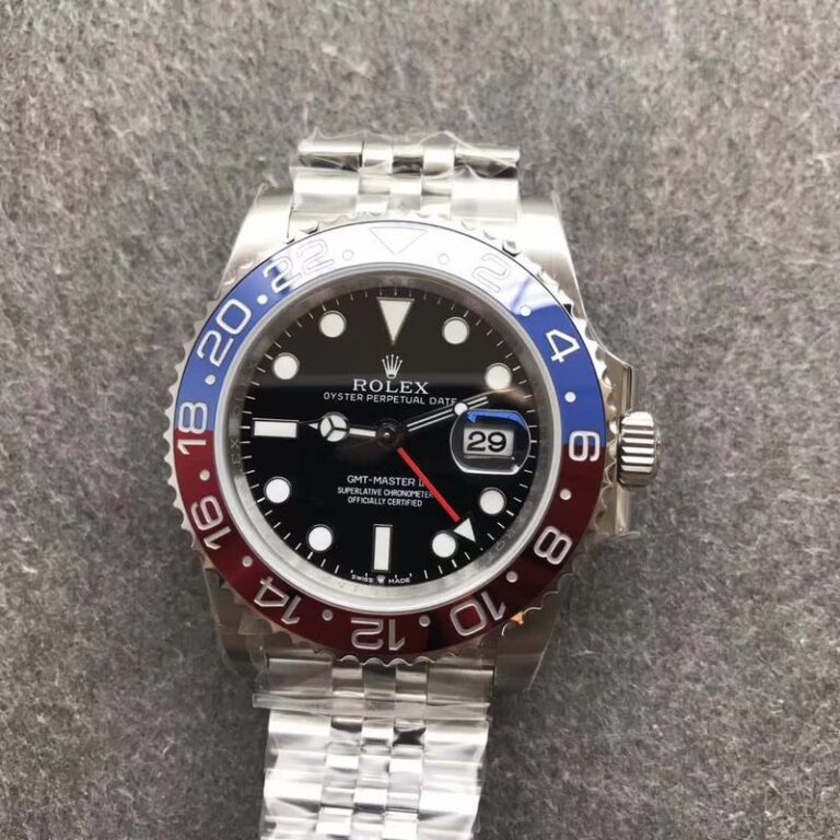 Rolex Clone Store Rolex GMTMaster II Red/Blue "Pepsi" Ceramic Black