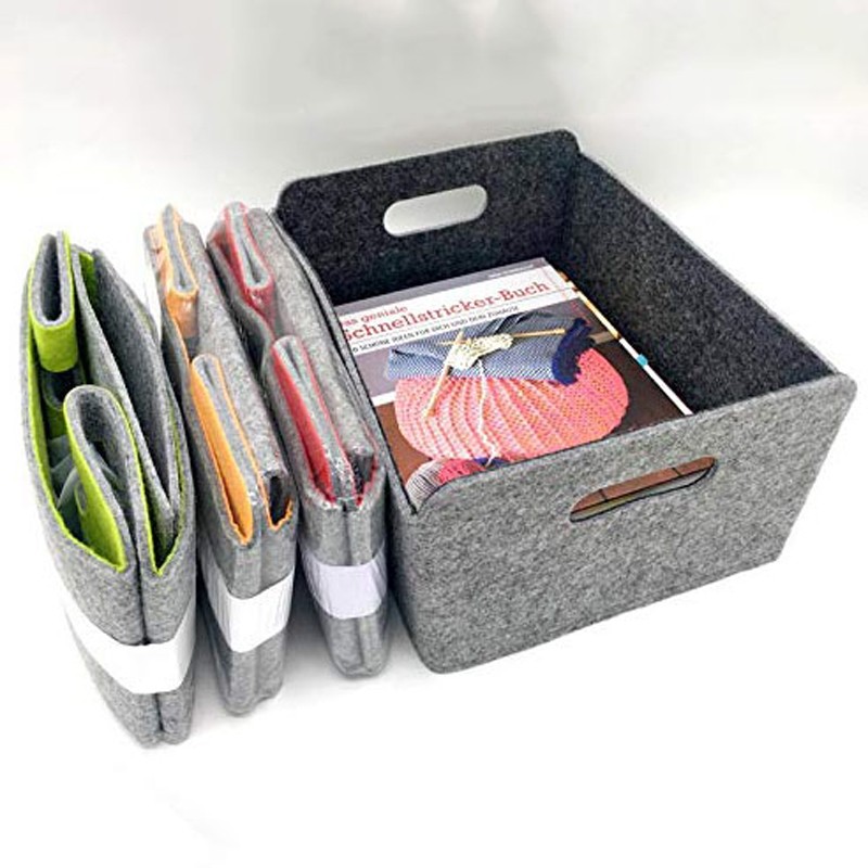 China Factory Directly Supply Rectangle Foldable Felt Storage Box And