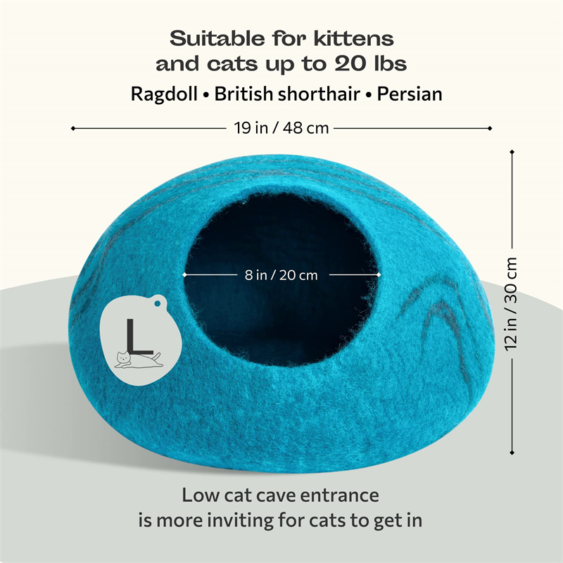 China cat house pet sleeping bed Soft wool cat house Kitty cave