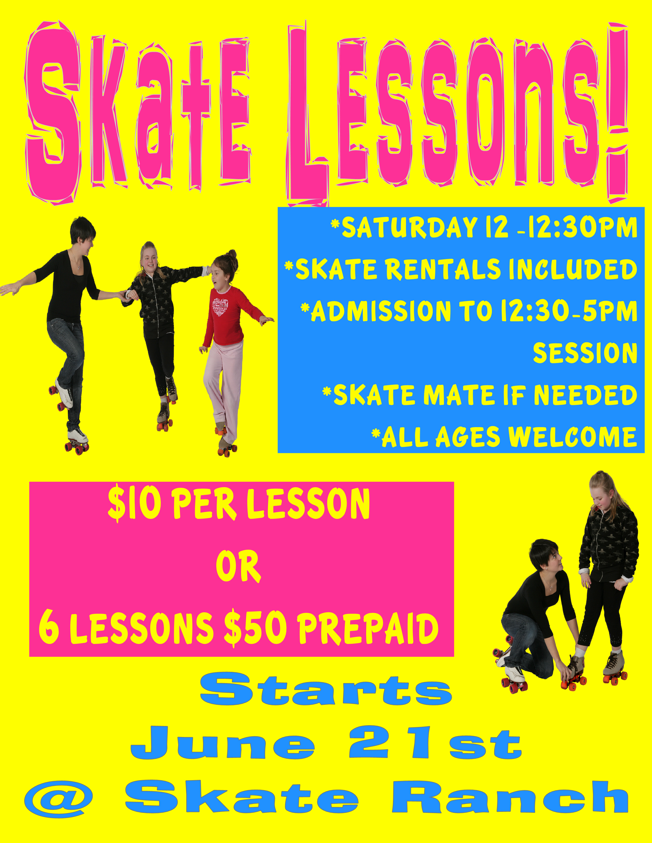 Lufkin Roller Rink offers Skate Lessons