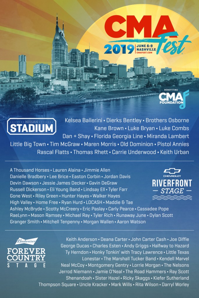 Cma Fest 2024 Sunday Schedule 2019 CMA Fest Lineup Luke Bryan, Miranda Lambert to Perform Rolling