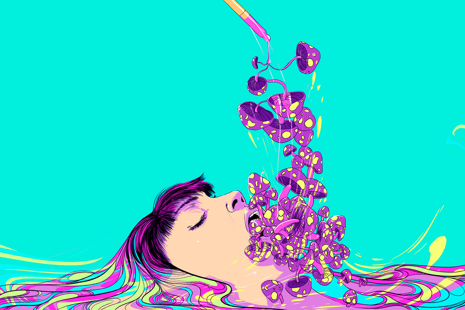 Trippy Mushroom Facebook Covers