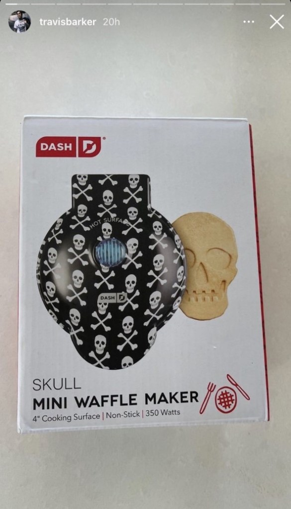 Travis Barker's Dash Skull Mini Waffle Maker Buy 12 Iron Online