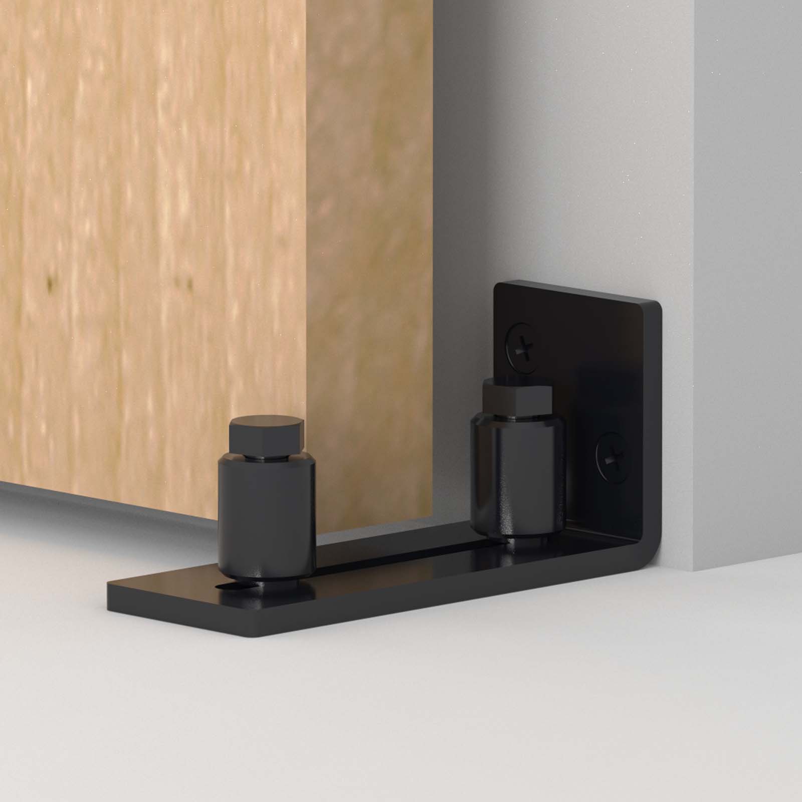 Barn Door Floor Guide Matte Black Rolltrak
