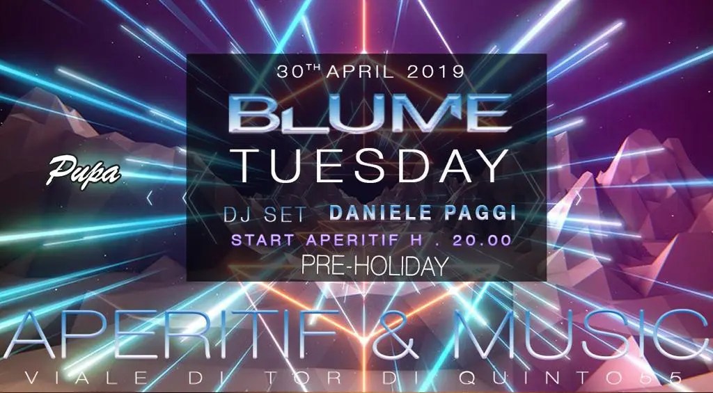 Blume Lounge domenica 5 maggio 2019 Aperitivo e discoteca RomaPiu.it