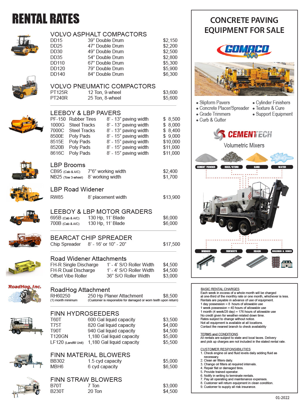 PavingRentalRates2022 — ROMCO