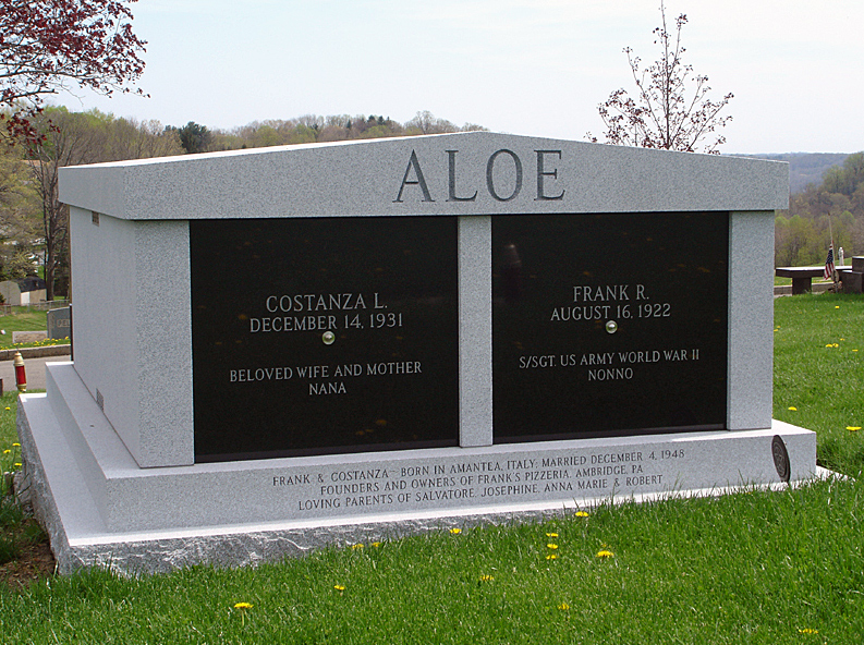 Two Crypt Mausoleum Designed For The Aloe Family