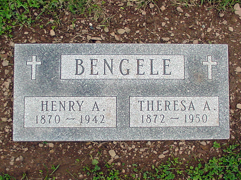 Flat Grave Marker Designed for Bengele Family Rome Monument