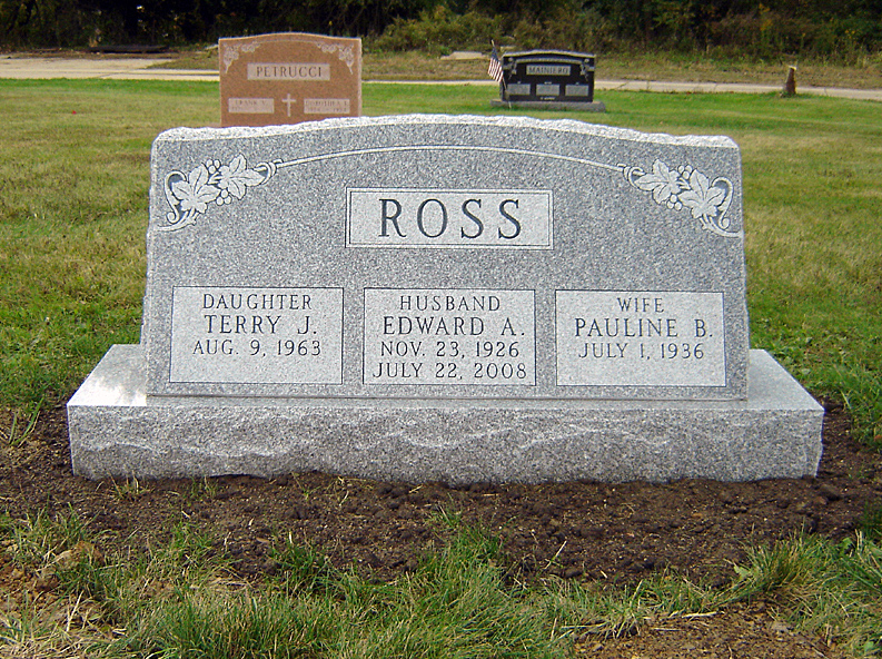 Upright Triple Memorial Headstone Designs For Sale