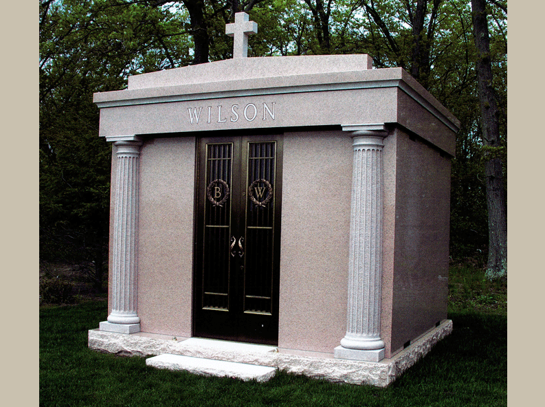 WalkIn 6Crypt Mausoleum Cap Stone And Cross Rome Monument