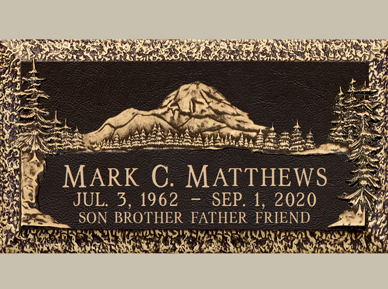 Bronze Marker Mountain Scene For Sale 1330.00