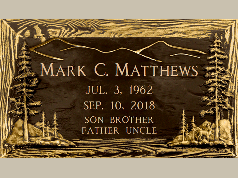 Bronze Marker 24 x 14 Gorham Mountain View For Sale 1,187.00