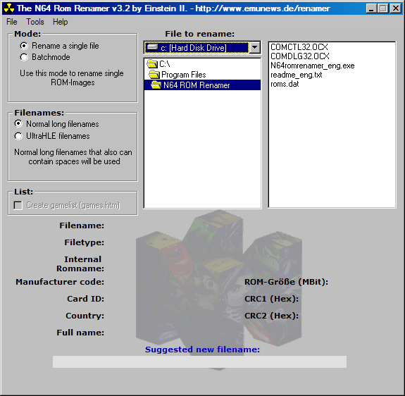 Utilities N64 ROM Renamer