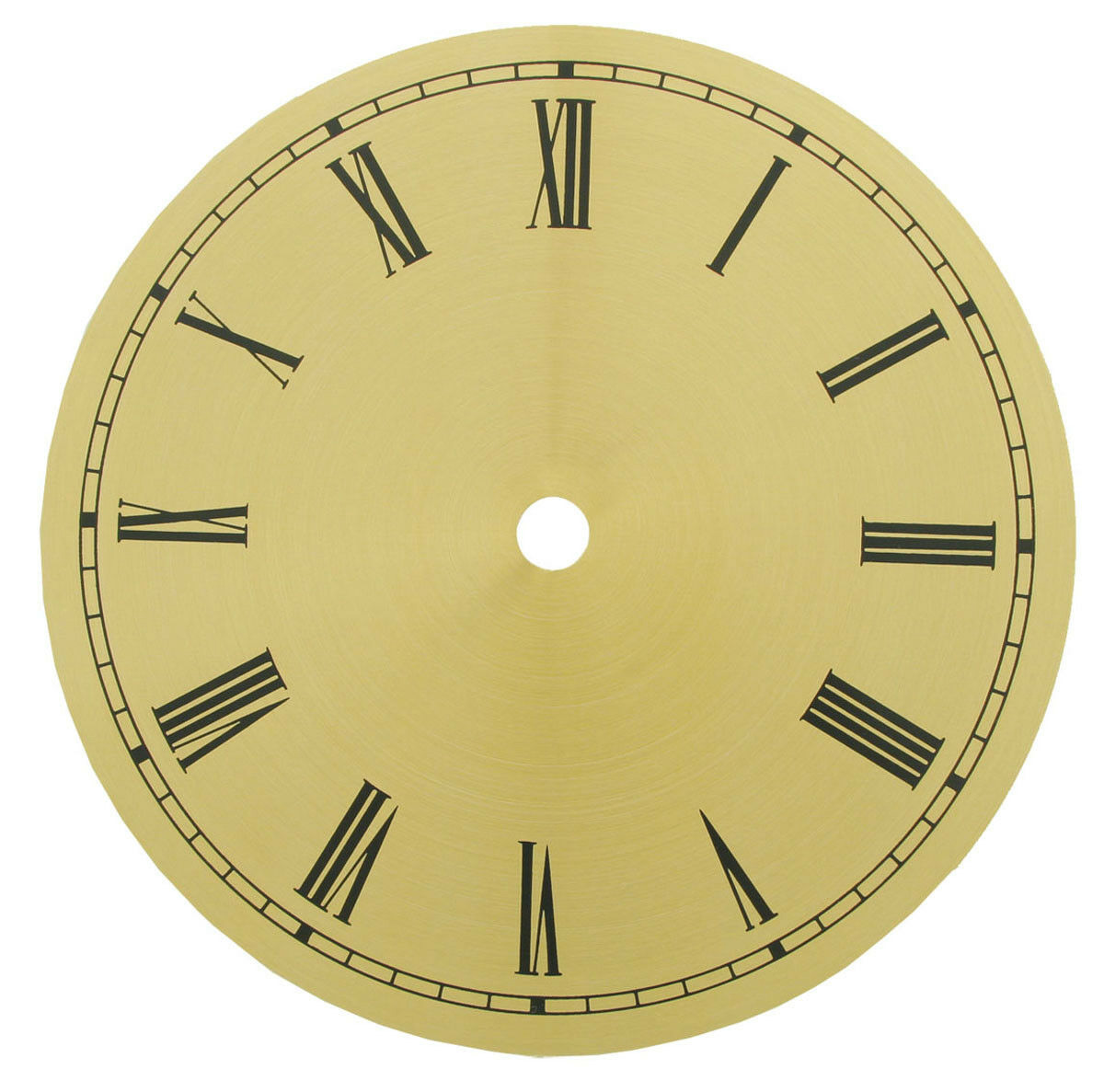 Gold Metal Clock Dial Ronell Clock Co.