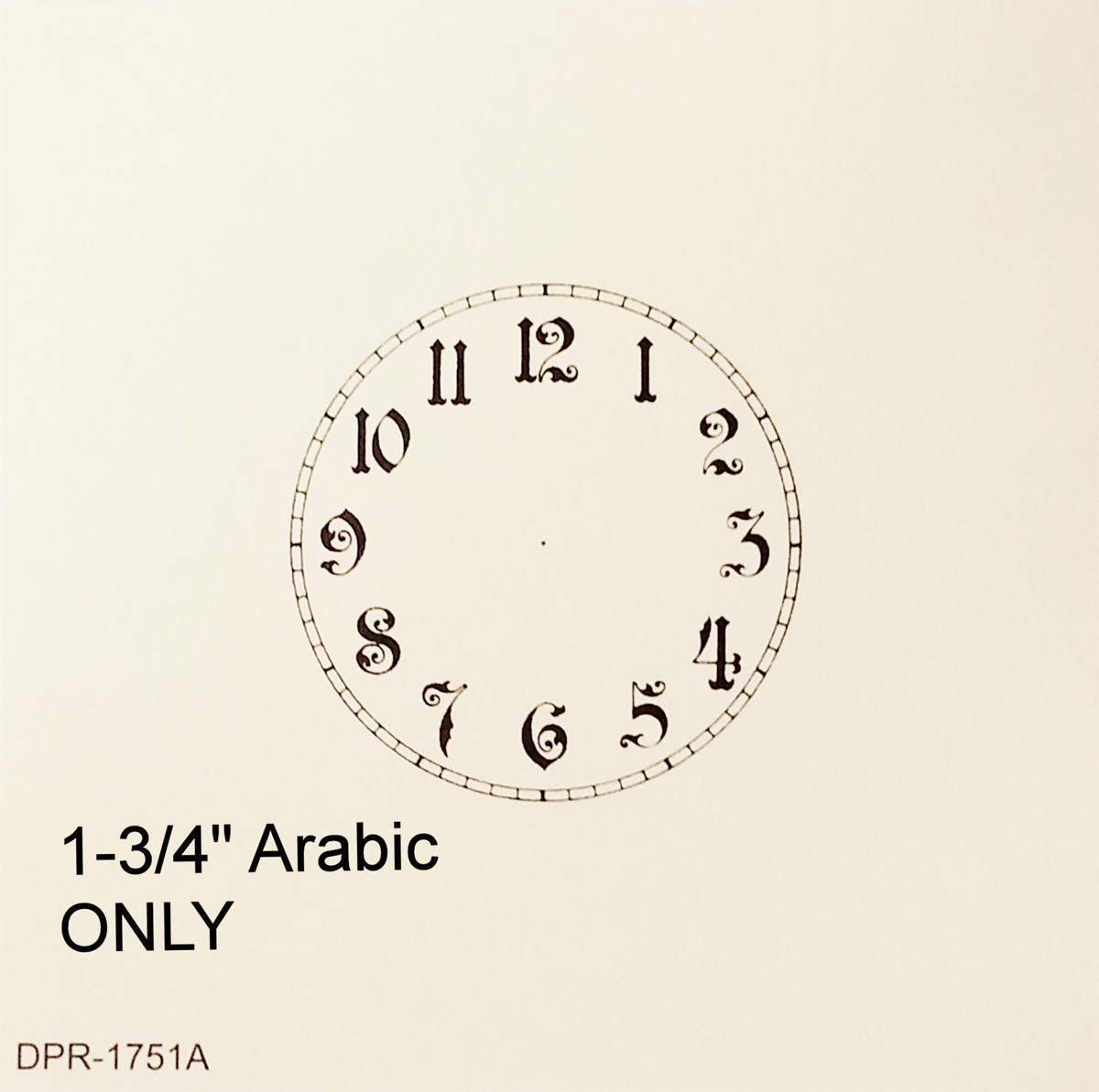 Reproduction Paper Clock Dials 13/4" to 71/2" Ronell Clock Co.