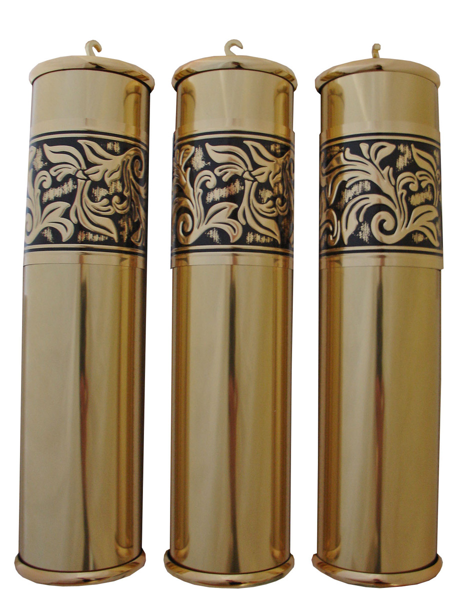 60x245mm Leaf Pattern Grandfather Clock Weight Shell Set Ronell Clock Co.