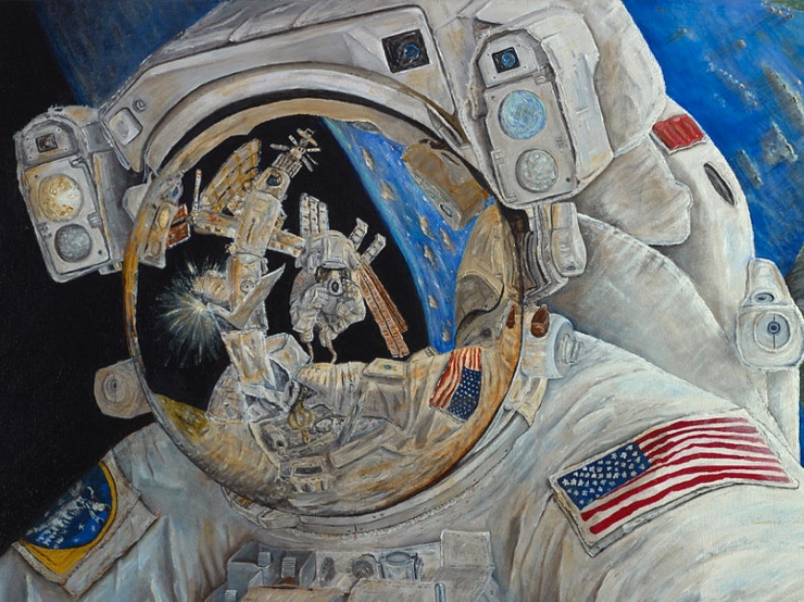 Art from Space by Astronaut Ron Garan Original Space Paintings