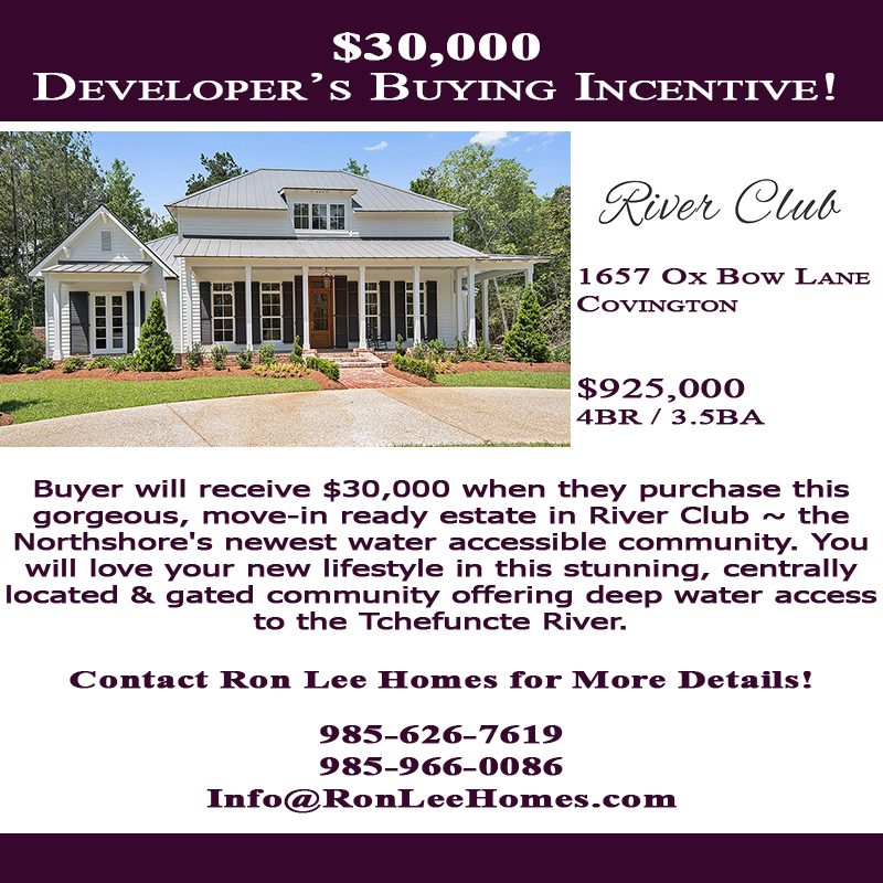 New Home for Sale Incentive! Ron Lee Homes