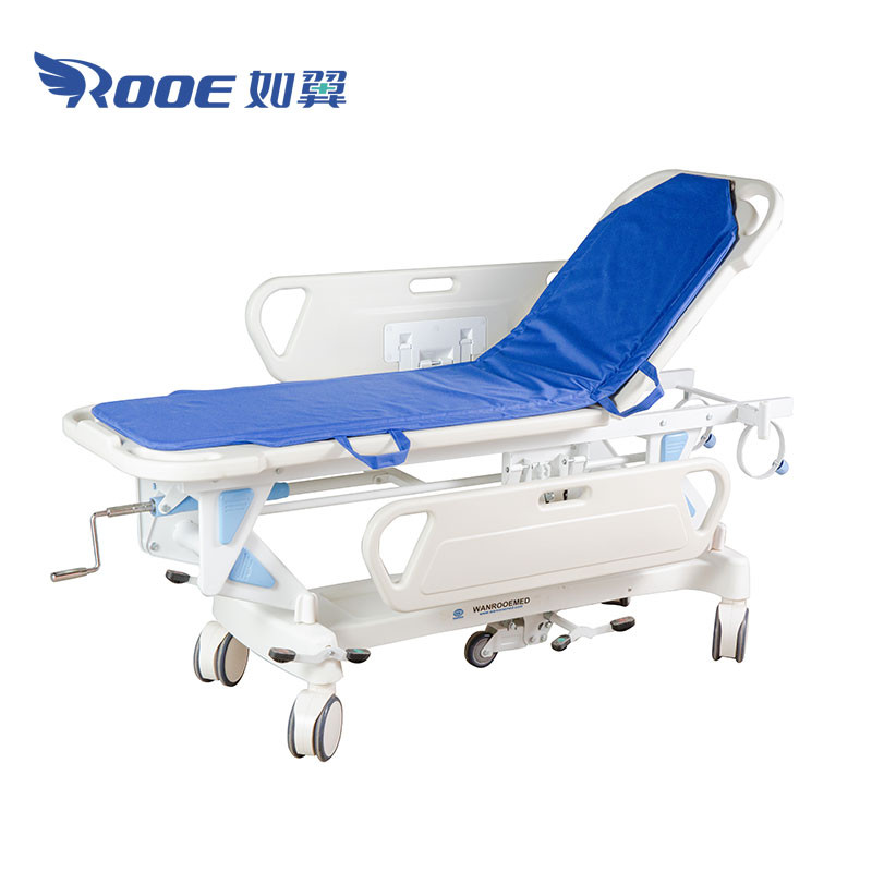 Manual Gurney Hospital Bed Stretcher Patient Transfer Trolley