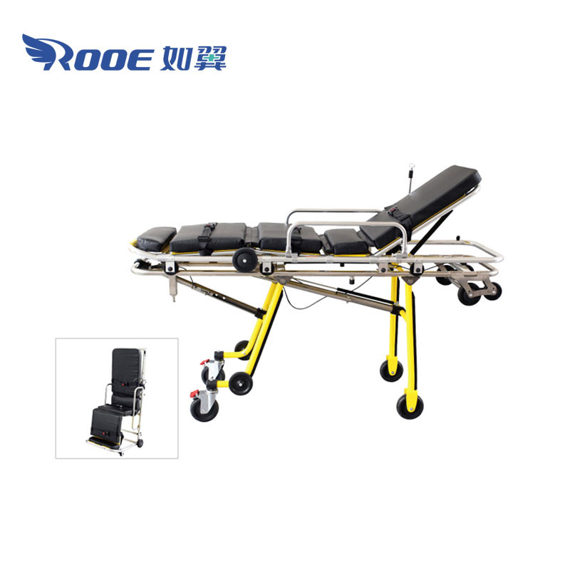 EA3B2 Medical Aluminum Stretcher transport Ambulance Chair Stretcher
