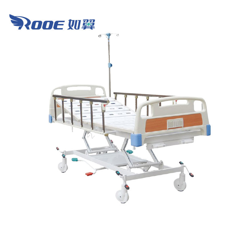 Manual 3 Crank Hospital Bed Hydraulic Hospital Bed Hi Lo Hospital Bed