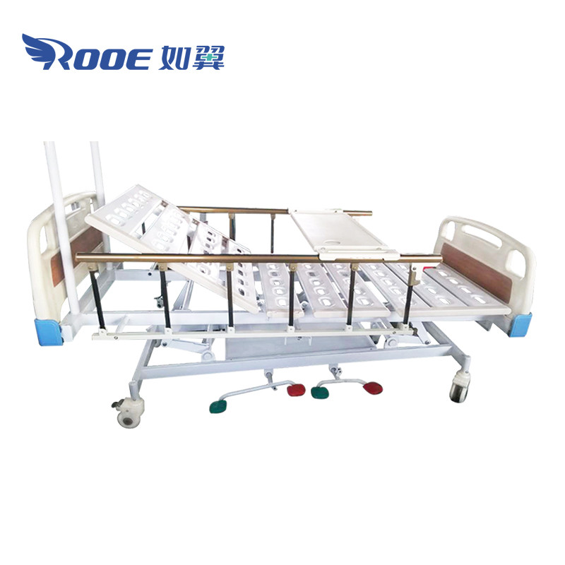 Manual Hydraulic Hospital Bed With 5 Functions