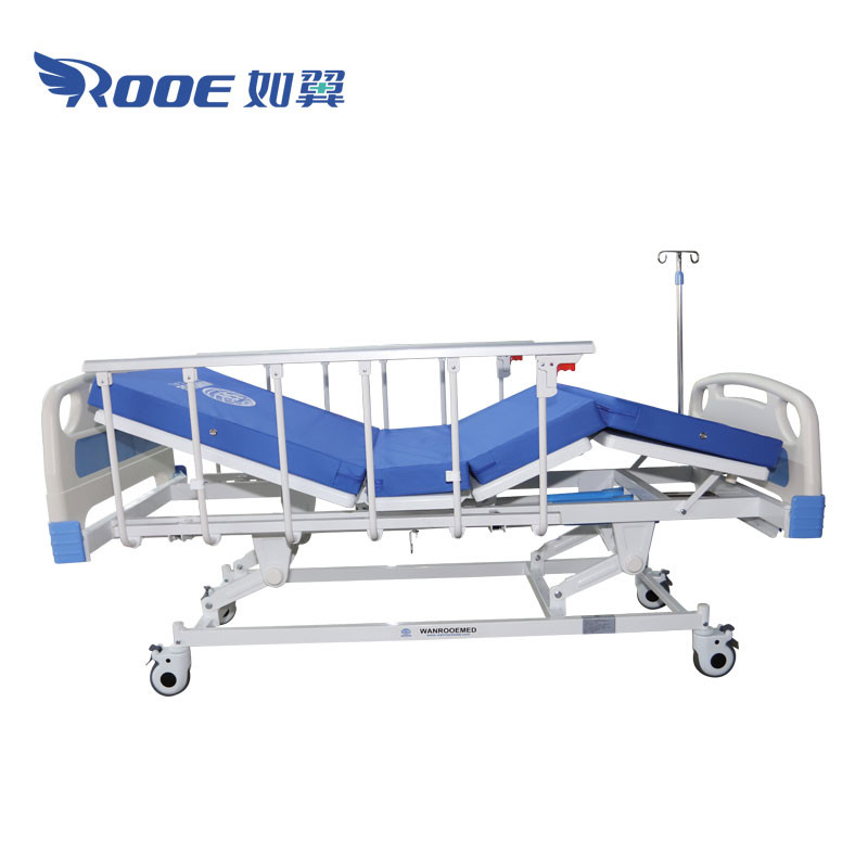 3 Crank Hospital Bed Psychiatric Bed 3 Function Manual Medical Patient Bed