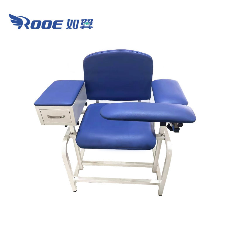 Comfortable Blood Drawing Chair With Adjustable Armrest For Lab