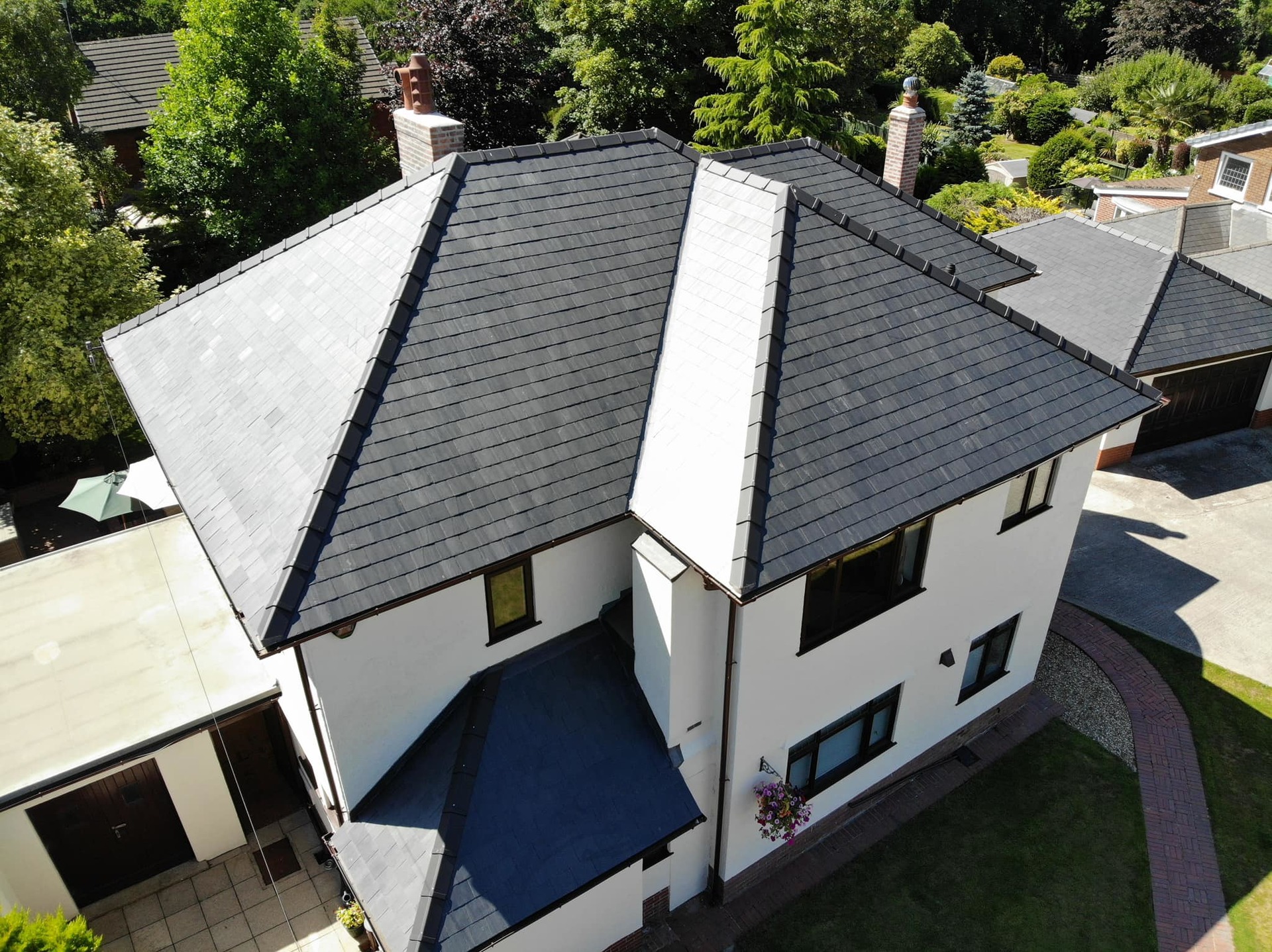 Del Carmen Spanish Slate Project by Waters Roofing ltd