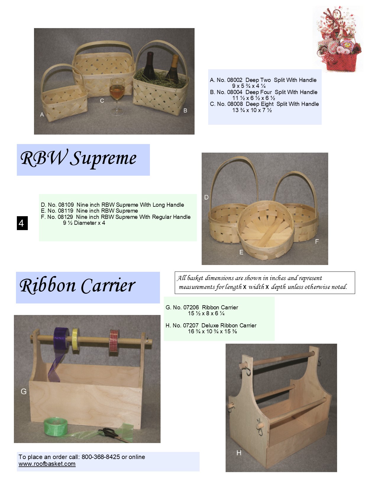 Roof Basket Works Online Catalog