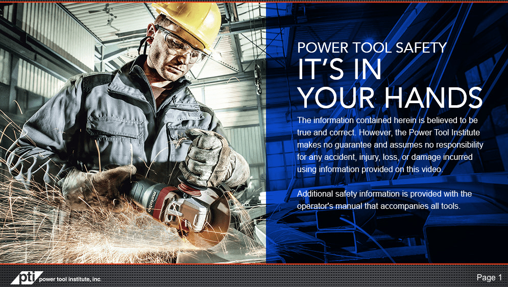 Power Tool Institute Launches New Training Module 20180622