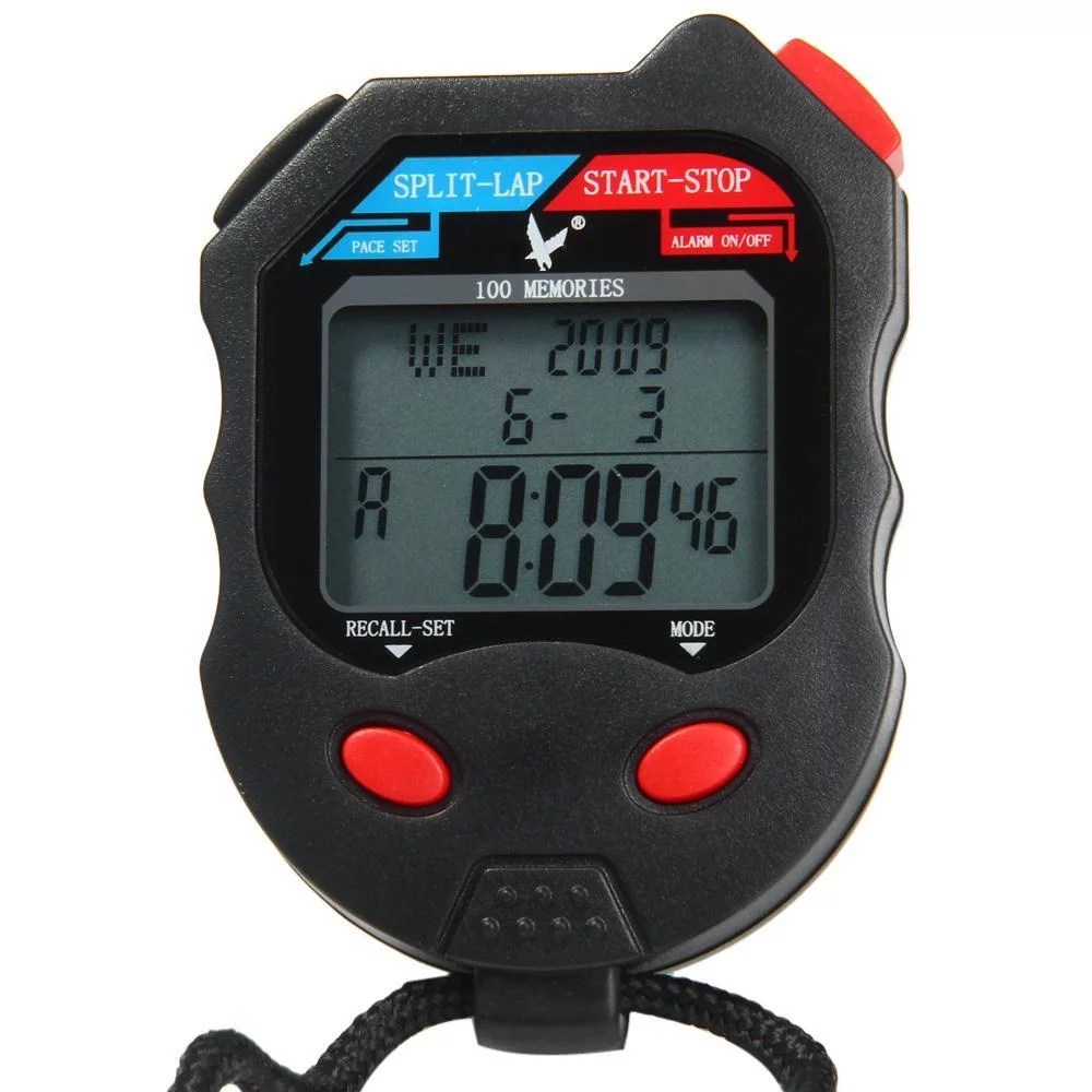 3 Row 100 Memory Stopwatch with Decimal Minute Function – Rookie Sports