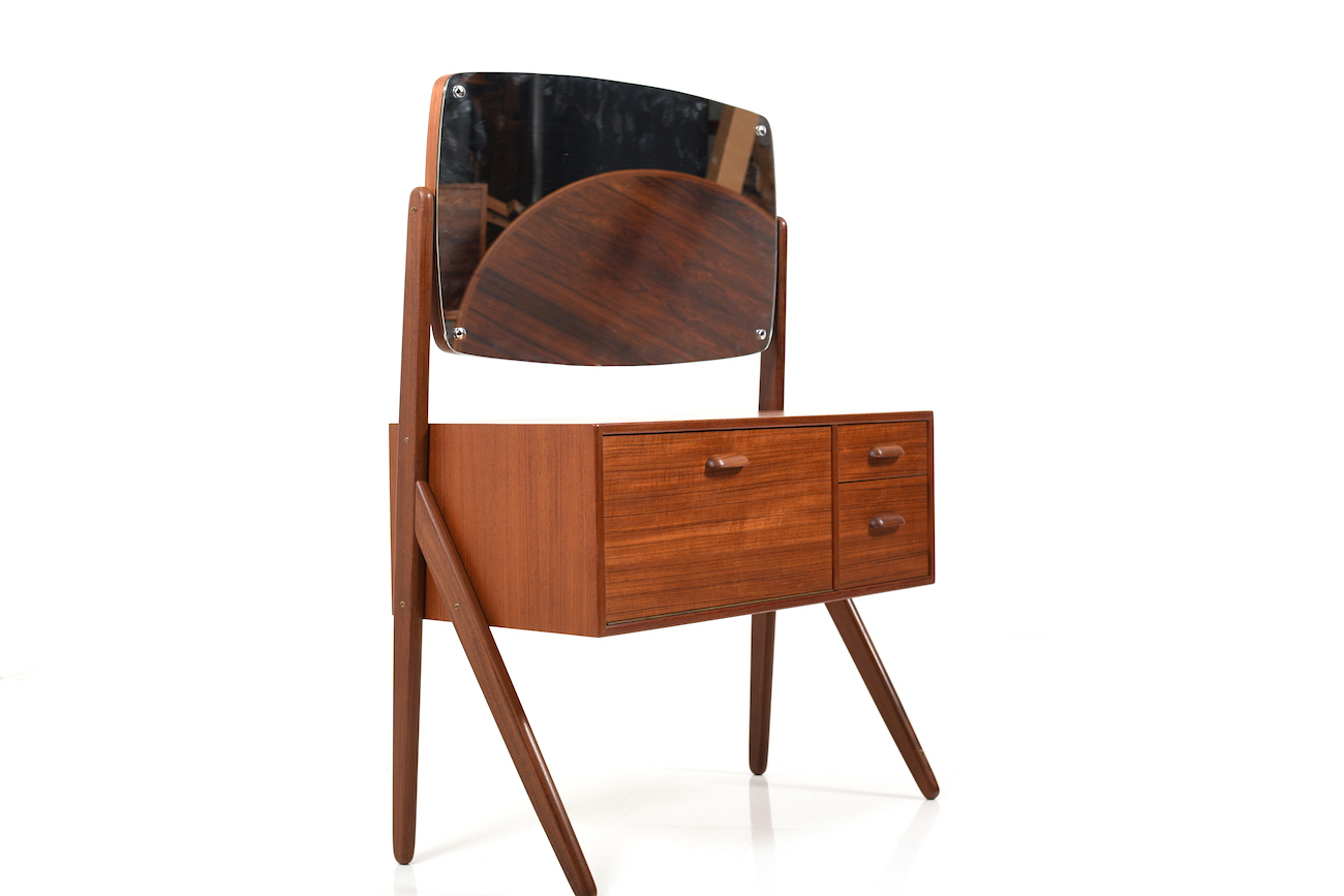 1950s Danish Teak Wooden Dressing Table Room of Art